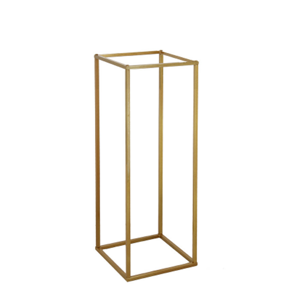 Table Pedestal Frame 28x28 h.80cm Gold (5stk på lager)