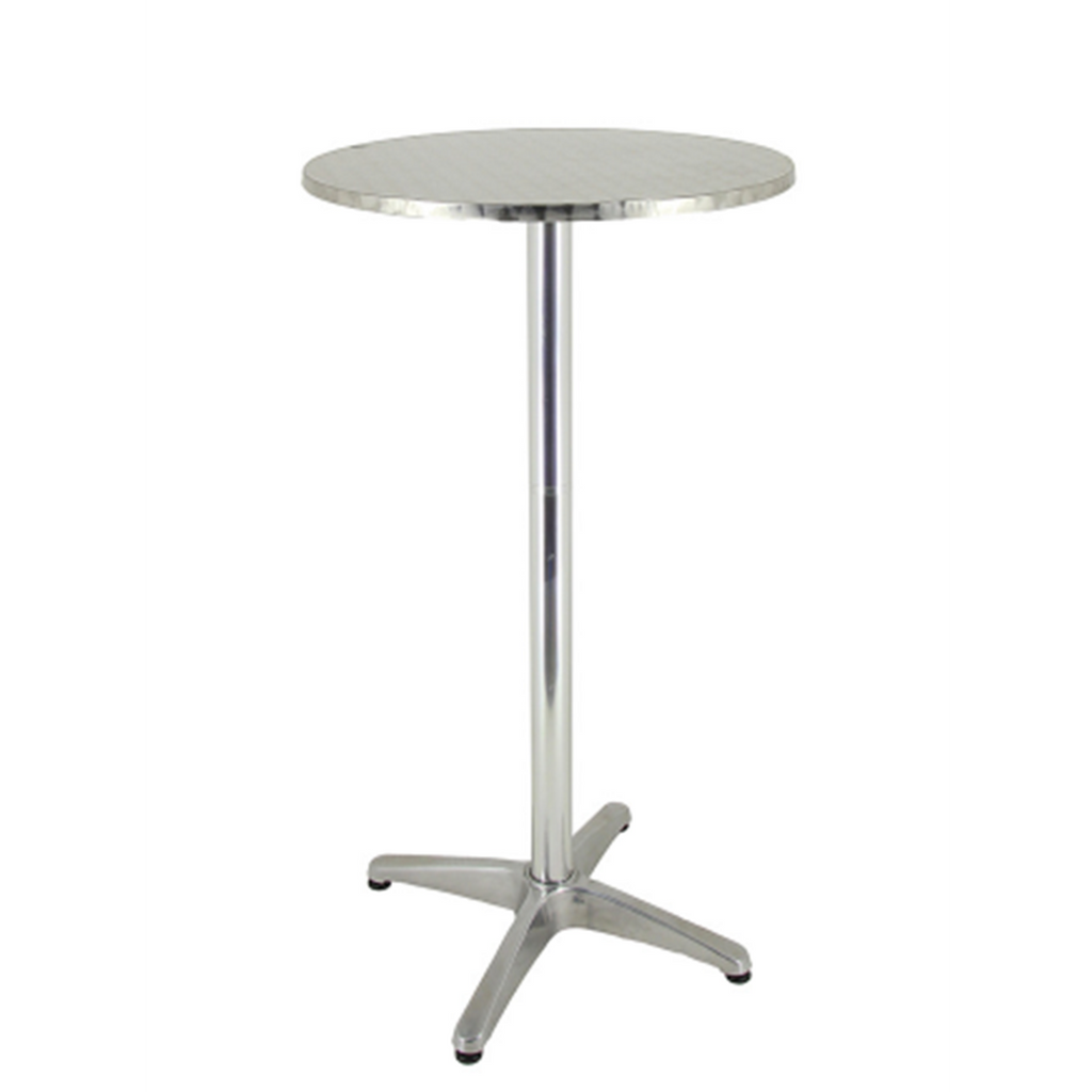 Aluminium Table Ø60 h. 70/114cm (Stainless Steel Tilt Top) (5stk på lager)